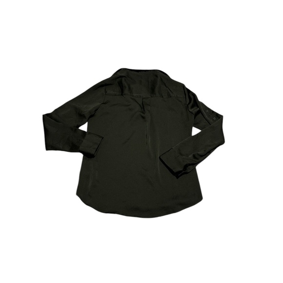 Express black satin long sleeve button down blouse - Picture 3 of 3
